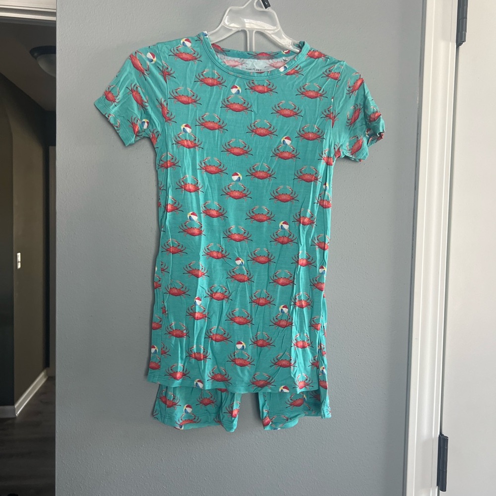 Posh Peanut Teal Crab Print Set